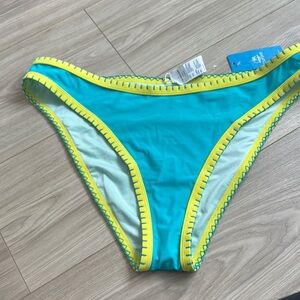 Cupshe Blue and Yellow Bikini Bottom